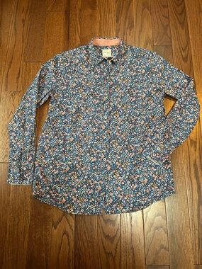 Paul Smith Men's Kensington Fit Floral Button-Down Shirt - Navy size s (EU46)